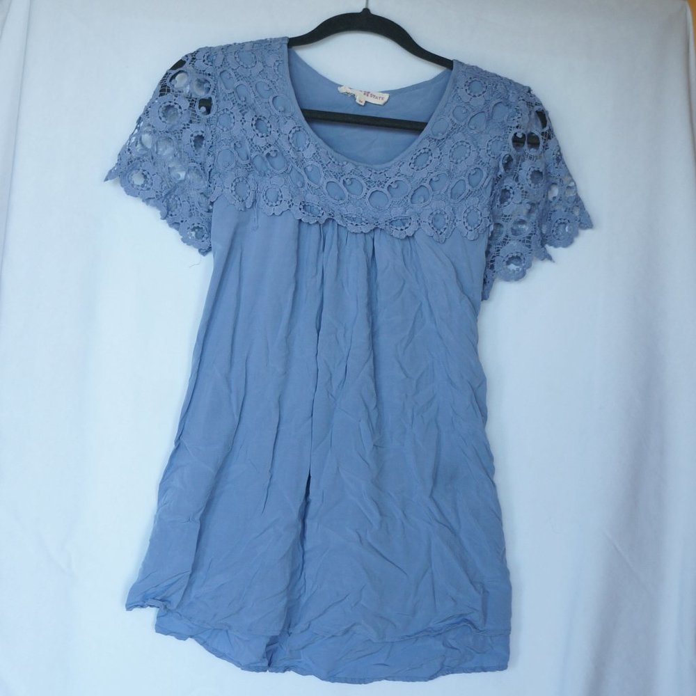 Altar'd State Periwinkle Lace Top
